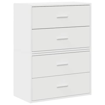 Stylish White Cabinets with 2 Drawers - 60x31x40 cm | Hipo Market