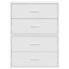 Stylish White Cabinets with 2 Drawers - 60x31x40 cm | Hipo Market