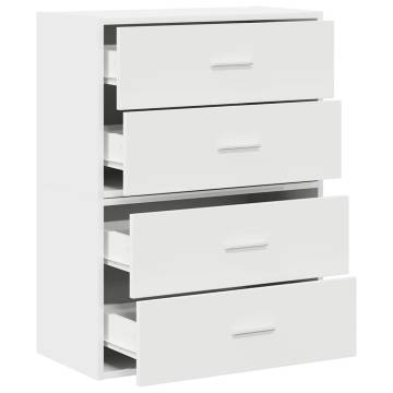 Stylish White Cabinets with 2 Drawers - 60x31x40 cm | Hipo Market