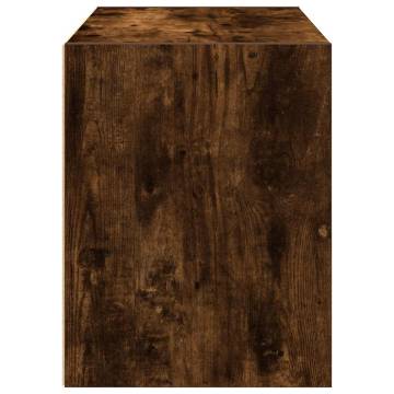 Stylish Smoked Oak Cabinet with 2 Drawers - 60x31x40 cm