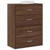  Cabinets with 2 Drawers 2 pcs Brown Oak 60x31x40 cm Engineered Wood Colour brown oak Quantity in Package 2 