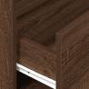 Stylish Brown Oak Cabinets with 2 Drawers - Set of 2