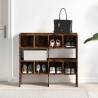 Shoe Racks 2 pcs Stackable Smoked Oak | Hipomarket