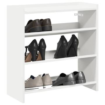 Shoe Rack White 60x25x62 cm Engineered Wood - Stylish & Durable