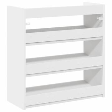 Shoe Rack White 60x25x62 cm Engineered Wood - Stylish & Durable