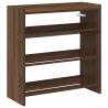 Elegant Brown Oak Shoe Rack - Space-Saving Design (60x25x62 cm)