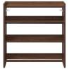 Elegant Brown Oak Shoe Rack - Space-Saving Design (60x25x62 cm)