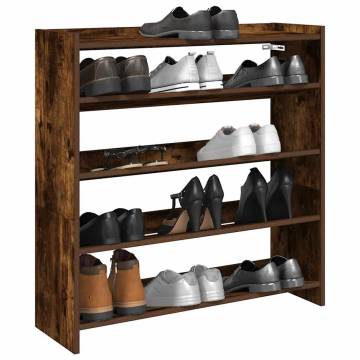 Shoe Rack Smoked Oak 80x25x81 cm - Stylish Storage Solution