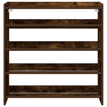 Shoe Rack Smoked Oak 80x25x81 cm - Stylish Storage Solution