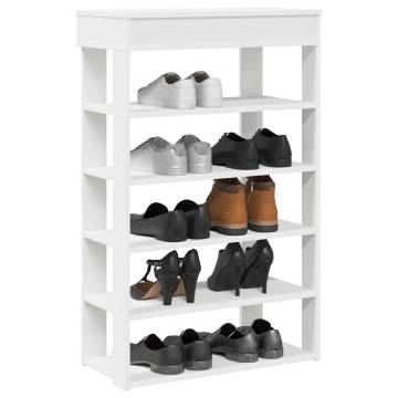 Shoe Rack White 60x30x98 cm | Stylish & Durable Storage