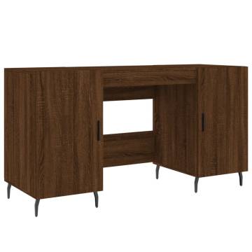 Elegant Brown Oak Desk 140x50x75 cm - Durable & Stylish