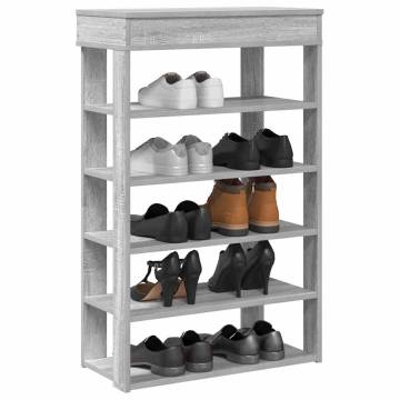 Shoe Rack Grey Sonoma 60x30x98 cm - Stylish Storage Solution