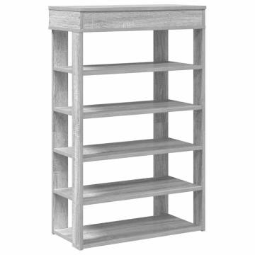 Shoe Rack Grey Sonoma 60x30x98 cm - Stylish Storage Solution