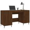 Elegant Brown Oak Desk 140x50x75 cm - Durable & Stylish