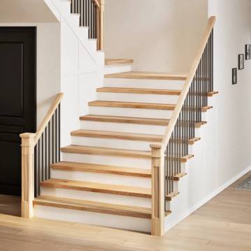 Stair Treads 4 pcs Untreated Solid Wood Oak - 120x25x2 cm