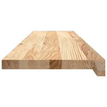 Stair Treads 4 pcs Untreated Solid Oak - 100x30x2 cm