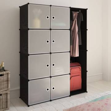 Stylish Modular Cabinet 9 Compartments - Black & White | HipoMarket