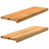  Window Sills 2 pcs Light Brown 80x30x2 cm Solid Wood Oak Colour light brown Size 80 x 30 x 2 cm Quantity in Package 1 