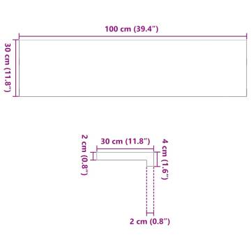 Light Brown Solid Oak Window Sills - 2 pcs | HipoMarket