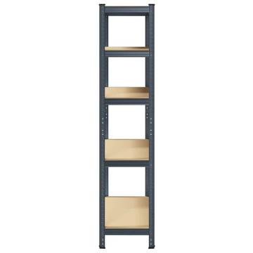 5-Layer Storage Shelf - Anthracite Steel & Engineered Wood