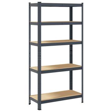 5-Layer Storage Shelf - Anthracite Steel & Engineered Wood