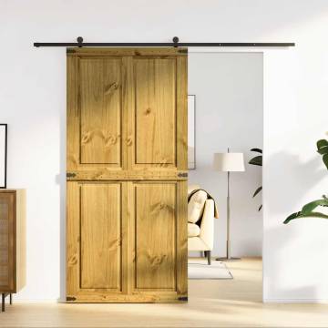 Barn Door CORONA 100x210 cm Solid Wood Pine | Hipo Market