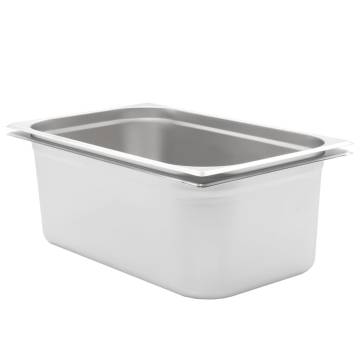 Gastronorm Containers 2 pcs GN 1/1 - Stainless Steel Kitchenware