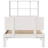 Bookcase Bed Without Mattress - White 75x190cm Small Single