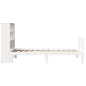 Bookcase Bed Without Mattress - White 75x190cm Small Single