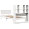 Bookcase Bed Without Mattress - White 75x190cm Small Single