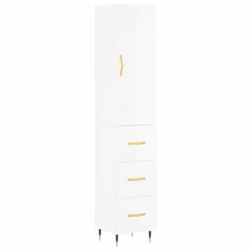 Highboard High Gloss White - Stylish Storage Solution