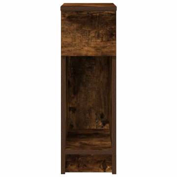 Stylish Smoked Oak Bedside Cabinets with Drawer - Set of 2