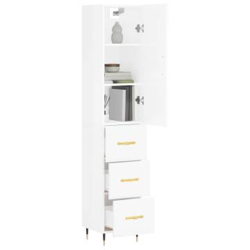 Highboard High Gloss White - Stylish Storage Solution