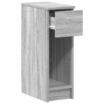 Stylish Grey Sonoma Bedside Cabinets - 2 pcs with Drawer