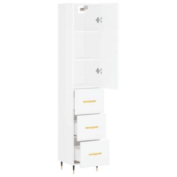 Highboard High Gloss White - Stylish Storage Solution