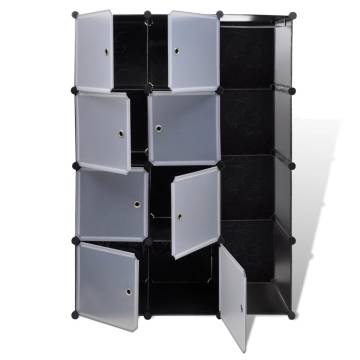 Stylish Modular Cabinet 9 Compartments - Black & White | HipoMarket