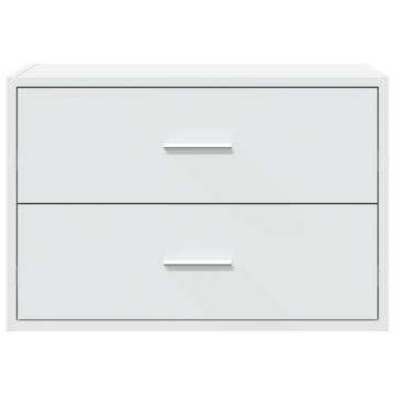 Stylish White Cabinet with 2 Drawers - 60x31x40 cm