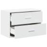 Stylish White Cabinet with 2 Drawers - 60x31x40 cm