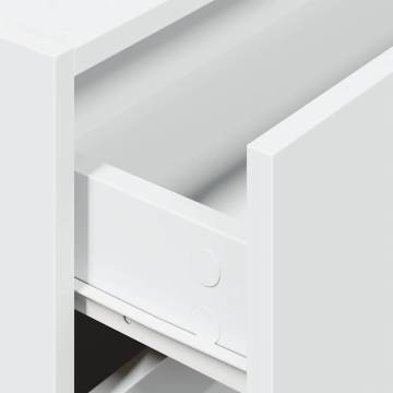 Stylish White Cabinet with 2 Drawers - 60x31x40 cm