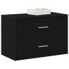  Cabinet with 2 Drawers Black Oak 60x31x40 cm Engineered Wood Colour black Quantity in Package 1 