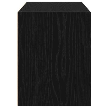 Stylish Black Oak Cabinet with 2 Drawers - 60x31x40 cm