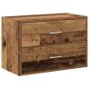 Stylish 2-Drawer Cabinet in Old Wood - 60x31x40 cm