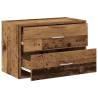 Stylish 2-Drawer Cabinet in Old Wood - 60x31x40 cm