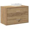  Cabinet with 2 Drawers Artisan Oak 60x31x40 cm Engineered Wood Colour artisan oak Quantity in Package 1 