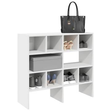 Shoe Racks 2 pcs Stackable White - Space Saving Storage