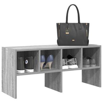 Shoe Rack Stackable Grey Sonoma - 89.5x30x40 cm