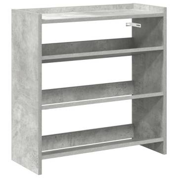 Concrete Grey Shoe Rack 60x25x62 cm - Stylish Storage Solution