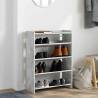 Concrete Grey Shoe Rack 60x25x62 cm - Stylish Storage Solution