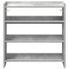 Concrete Grey Shoe Rack 60x25x62 cm - Stylish Storage Solution