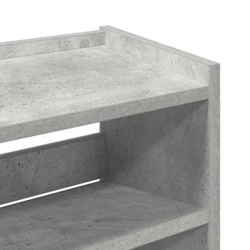 Concrete Grey Shoe Rack 60x25x62 cm - Stylish Storage Solution